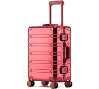 JMOZHCD Carry-on Luggage with Wheels Wear-resistant All-aluminum Magnesium Alloy Trolley Case Business Travel Suitcase (B 28)