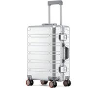 JMOZHCD Carry-on Luggage with Wheels Wear-resistant All-aluminum Magnesium Alloy Trolley Case Business Travel Suitcase (C 20)
