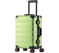 JMOZHCD Carry-on Luggage with Wheels Wear-resistant All-aluminum Magnesium Alloy Trolley Case Business Travel Suitcase (E 28)