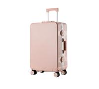JMOZHCD Carry-on Rolling Luggage Women's Password Travel Suitcase with Silent Wheels Trolley Luggage Bag (Pnnrk 20 inch)