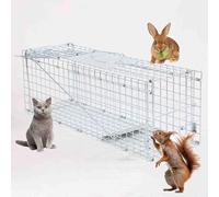 JMOZHCD Cat Trap for Stray Cats, Rabbit Trap Outdoor Folding Suitable for Rabbit, Stray Cat, Chicken Pet Storage Cage ()