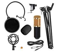 JMOZHCD Condenser Microphone USB Recording Microphone for Voice Chat Recording Conference Computer and PC Video Recording (Gold)