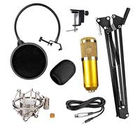 JMOZHCD Condenser Microphone USB Recording Microphone for Voice Chat Recording Conference Computer and PC Video Recording (Yellow)