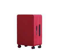 JMOZHCD Fashion Wide Trolley Travel Suitcase for Men and Women Wheels 20-inch Boarding Luggage Storage (Red 20)