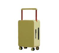 JMOZHCD Fashion Wide Trolley Travel Suitcase for Men and Women Wheels 20-inch Boarding Luggage Storage (Pine Yellow 20)