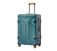 JMOZHCD Fashionable Personalized Suitcase Universal Universal Wheel Aluminum Frame Trolley Case Password Box Travel Suitcase (Dark En8 28)