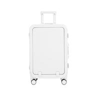 JMOZHCD Front Opening Luggage Trolley Bag Unisex Rolling Luggage Rotating Suitcase with Wheeled Password Suitcase (Aluminum Frame1 20)