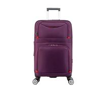 JMOZHCD Hand Luggage Oxford Cloth Boarding Rolling Suitcase Large Travel Bag with Wheels Zipper Rolling Luggage Suitcase (Purple 26 inch)