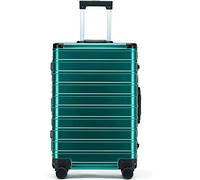 JMOZHCD Lightweight Luxury Hard Shell Suitcase with Wheels Aluminum Magnesium Alloy Trolley Suitcase for Travel (Green)