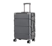 JMOZHCD Luggage Wide Handle Suitcase Men's Carry-on Luggage Women's PC Aluminum Frame Trolley Case Camping Storage Box (Gray 22)