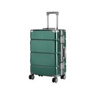 JMOZHCD Luggage Wide Handle Suitcase Men's Carry-on Luggage Women's PC Aluminum Frame Trolley Case Camping Storage Box (Blue 26)
