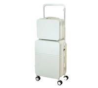 JMOZHCD Multifunctional Wide Trolley Suitcase for Women Travel Cabin Suitcase with Cup Holder Combination Suitcase Set (One Set2 20)