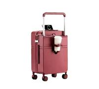 JMOZHCD Multifunctional Wide Trolley Suitcase for Women Travel Cabin Suitcase with Cup Holder Combination Suitcase Set (Single Box3 20)