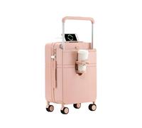 JMOZHCD Multifunctional Wide Trolley Suitcase for Women Travel Cabin Suitcase with Cup Holder Combination Suitcase Set (Single Box1 24)
