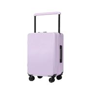 JMOZHCD Password Roller Suitcase Wide Trolley Lightweight Suitcase PC Large Capacity Luggage Travel Bag (Lavender Purple 24 inch)