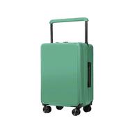 JMOZHCD Password Roller Suitcase Wide Trolley Lightweight Suitcase PC Large Capacity Luggage Travel Bag (Emerald En8 24 inch)