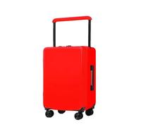 JMOZHCD Password Roller Suitcase Wide Trolley Lightweight Suitcase PC Large Capacity Luggage Travel Bag (Red 20 inch)