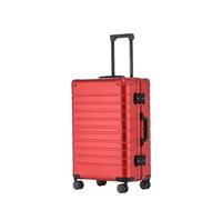 JMOZHCD Rolling Suitcase Aluminum Trolley Case Portable Universal Wheel Hard Shell Suitcase Clothing Storage Box (Red 20 inch)