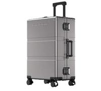 JMOZHCD Suitcase Front Opening Rolling Suitcase Trolley Case Carry-on Luggage Storage Box (Gray 28)