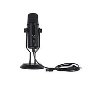 JMOZHCD USB Microphone, LED Voice-activated Breathing Light, Home Studio Application, One-button Noise Reduction Gaming Peripheral Microphone