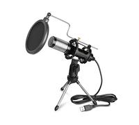 JMOZHCD USB Microphone, Professional Studio Condenser Microphone Kit, Desktop Microphone for Recording, Speech Microphone Stand Set