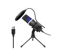 JMOZHCD USB Microphone Smart Touch Light and Portable Noise Reduction Computer Mobile Game Noise Reduction Microphone