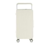 JMOZHCD Wide Handle Universal Wheel Suitcase Large Capacity Trolley Case Carry-on Suitcase Travel Outdoor Suitcase (White 20)