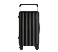 JMOZHCD Wide Handle Universal Wheel Suitcase Large Capacity Trolley Case Carry-on Suitcase Travel Outdoor Suitcase (Black 24)