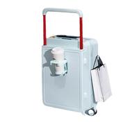 JMOZHCD Wide Trolley Suitcase Foldable Cup Holder Side Hook Boarding Password Lock Suitcase Travel Case (En8 20)