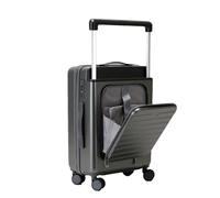 JMOZHCD Wide Trolley Suitcase Men's Business Zipper Aluminum Frame Carry-On Luggage Women's Combination Lock Suitcase Aluminum 24" (Zipper1 26)