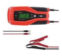 JMP Battery Charger Skan 8.0 0UK12V 12 V 8 A 5 to 250 Ah with UK plug | Charging levels 9, 230 x 100 x 65 mm, IP65, recovery mode, clamps and ring terminals, lead, gel, AGM, EFB, LiFePO4