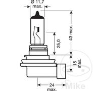 OSRAM OS64211 ORIGINAL H11, halogen-headlamp bulb, 64211, 12V, folding carton box (1 piece)