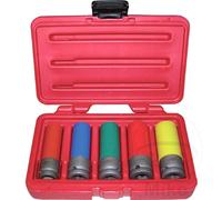 JMP Set of 5 coated hexagonal impact socket wrenches 1/2 15-17-19-21-22 MM