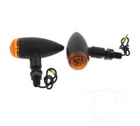 JMP Mini Indicator Outlaw2 Black Aluminium Yellow Glass 12V