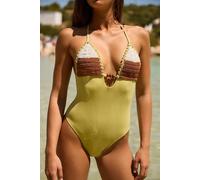 JMP The Label Caracas One-Piece Swimsuit at Free People in Leak, Size: Small - female