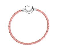JMQJewelry Family Wife Husband Friendship Father Daughter Love Pink Leather Women Charm Clasp Fits Pandora Bracelets New Year