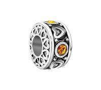 JMQJewelry Ghost Pumpkin Birthstone November Birthday Yellow Women Bead Charms Compatible with Pandora Bracelets Mum
