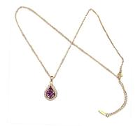 JMQJewelry June Purple Water Droplets Love Beads Necklace for Big Sister Auntie Aunt Grandma Grandmother Thanksgiving Anniversary Jewelry