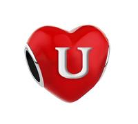 JMQJewelry Letter Alphabet U Initial Dangle Compatible with Pandora Bracelets Womens Bead Charm for Bracelet