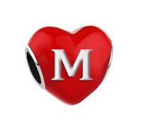 JMQJewelry M Initial Letters M Alphabet Womens Bead Charms for Bracelets Family tree Compatible with Pandora Bracelets