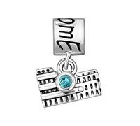 JMQJewelry Rome Italy Love Travel December Birthstone Blue Charms Fits Pandora Bracelets Mum Auntie Family Valentine New Year 2024
