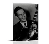 JMQPMDU Chet Atkins Great Singer And Band Canvas Poster Wall Art Decorative Painting Bedroom Painting Posters 16x24inch(40x60cm) Frame-style