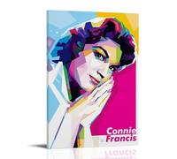 JMQPMDU Connie Francis Great Singer And Band Canvas Poster Wall Art Decorative Painting Bedroom Painting Posters 16x24inch(40x60cm) Frame-style