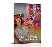 JMQPMDU Uncle from Another World Hot-Blooded Dynamic Anime Canvas Poster Wall Art Decorative Painting Bedroom Painting Posters 16x24inch(40x60cm) Frame-style