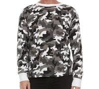 JMR Men’s Heavyweight Waffle Thermal Shirt - 100% Cotton Long Sleeve - Wear as Base Layer or Standalone - Warm & Breathable, Grey Camo, S