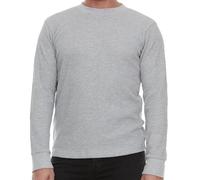JMR Men’s Heavyweight Waffle Thermal Shirt - 100% Cotton Long Sleeve - Wear as Base Layer or Standalone - Warm & Breathable, Heather Grey, XL