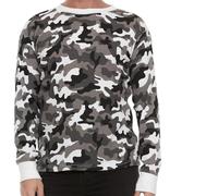 JMR Men’s Thermal Shirt Long Sleeve - Heavyweight 100% Cotton Waffle Weave Top, Grey Camo, S