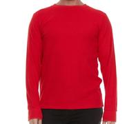 JMR Men's Heavy Weight Long Sleeve Waffle Thermal Shirt Crew Neck Top Underwear, Colors, Sizes, Red, XL