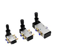 JMRTQMEC 1 Pcs 4H210-08 5/2 4H310-10 4H-410-15 Mode handle operation control pneumatic manual valve selection(4H410-15,With-10mm-Fitting)