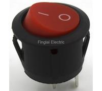 JMRTQMEC 100pcs / lot KCD1-101-5 perforate Diameter 20 mm 2 pin ON - Off Round Rocker Switch red Black Transparent red White KCD1-105(Rosso)